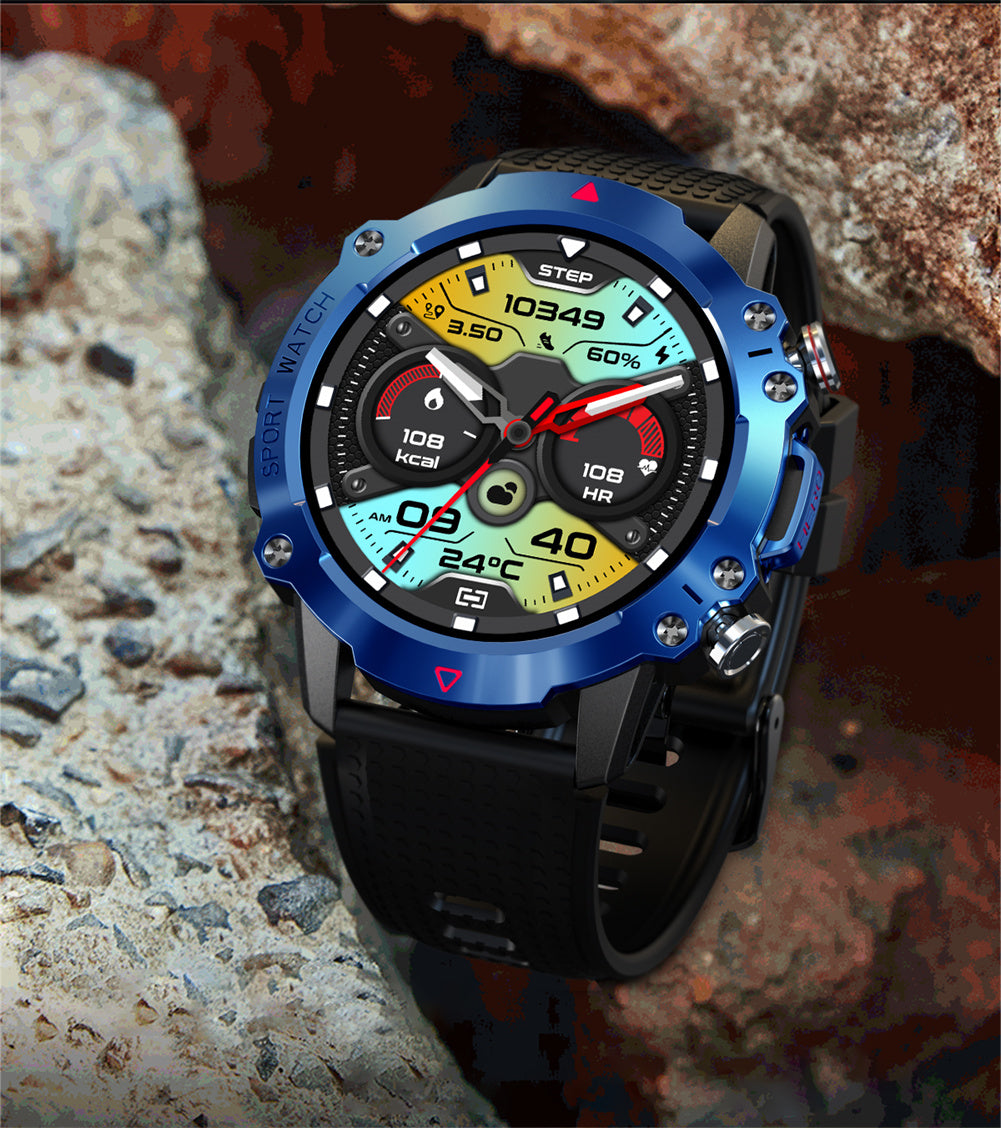 KR10 Smart Watch Fitness Tracker IP67 Waterproof Smart Watches 1.39” Full Screen Touch Compatible For Android IOS Phones