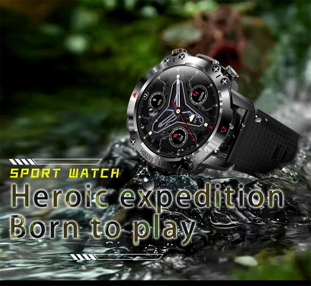 KR10 Smart Watch Fitness Tracker IP67 Waterproof Smart Watches 1.39” Full Screen Touch Compatible For Android IOS Phones