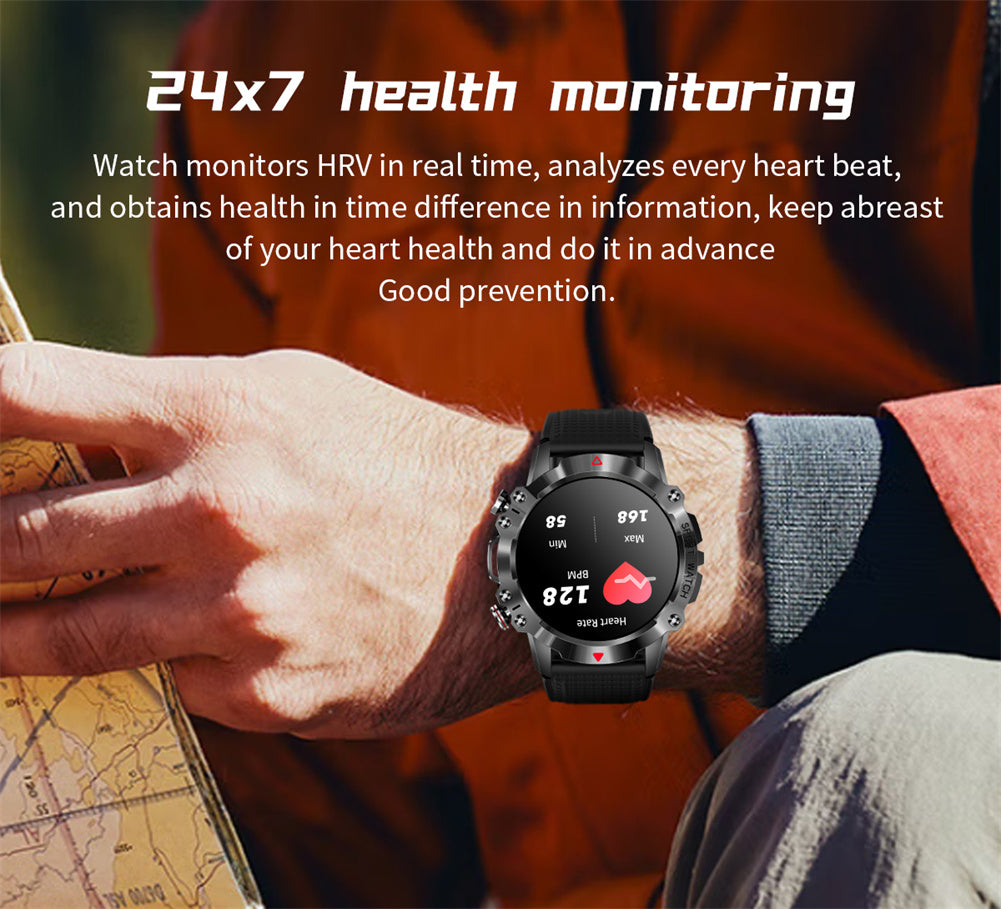 KR10 Smart Watch Fitness Tracker IP67 Waterproof Smart Watches 1.39” Full Screen Touch Compatible For Android IOS Phones