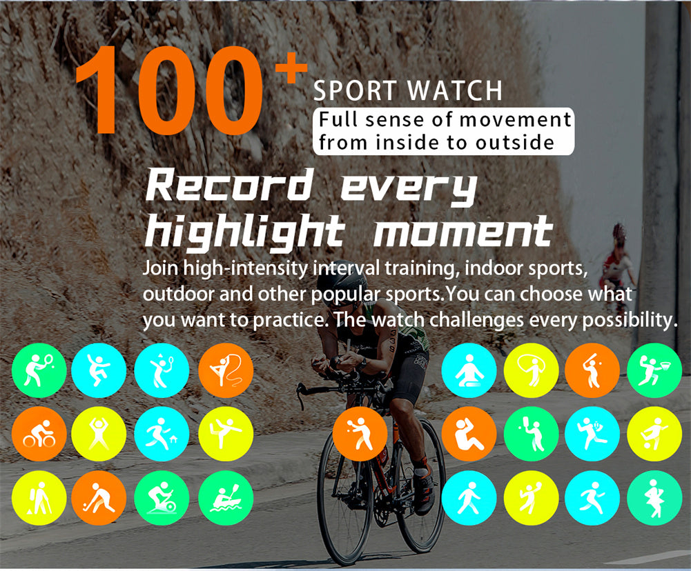 KR10 Smart Watch Fitness Tracker IP67 Waterproof Smart Watches 1.39” Full Screen Touch Compatible For Android IOS Phones