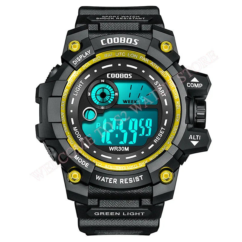 Waterproof Sport Men Watches 2024 Luxury Luminous Silicone Strap Military Wristwatch Man Calendar LED Digital Male Watch Hombre