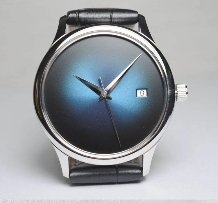 38.5mm Ultra-thin Automatic Mechanical Watch Tianjin ST1812 Self Winding Movement Calendar Waterproof Sapphire Glass Mens Watch