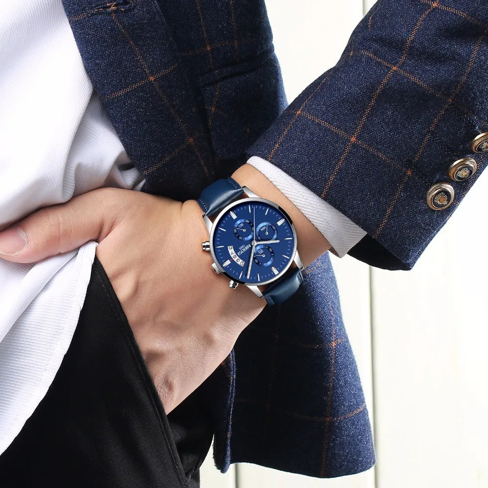 NIBOSI Mens Watches Luxury Top Brand Relogio Masculino Famous Men's Fashion Casual Dress Watch Military Quartz Wristwatches Saat
