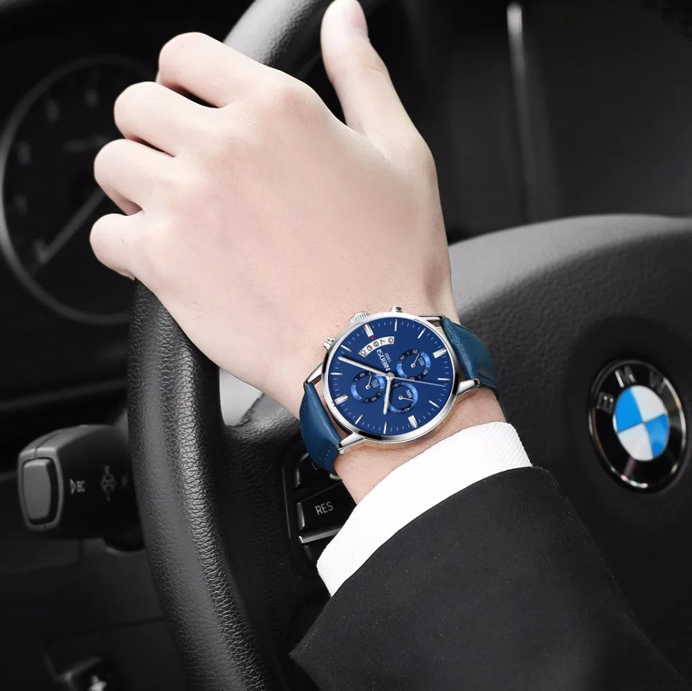 NIBOSI Mens Watches Luxury Top Brand Relogio Masculino Famous Men's Fashion Casual Dress Watch Military Quartz Wristwatches Saat