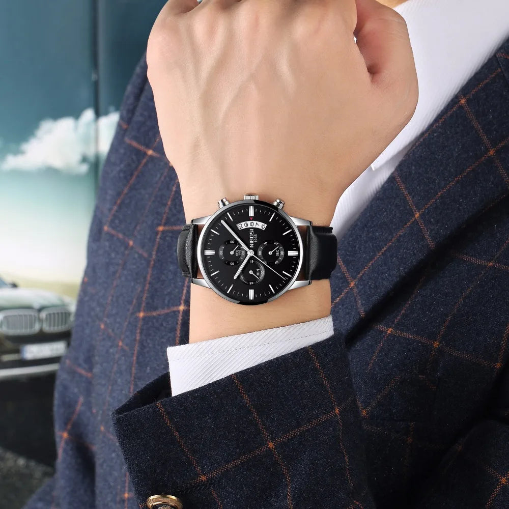 NIBOSI Mens Watches Luxury Top Brand Relogio Masculino Famous Men's Fashion Casual Dress Watch Military Quartz Wristwatches Saat