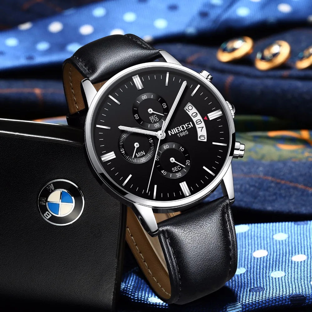 NIBOSI Mens Watches Luxury Top Brand Relogio Masculino Famous Men's Fashion Casual Dress Watch Military Quartz Wristwatches Saat