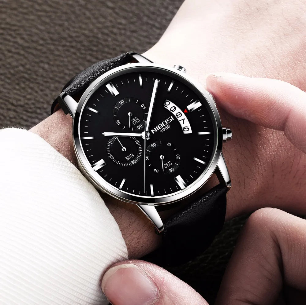 NIBOSI Mens Watches Luxury Top Brand Relogio Masculino Famous Men's Fashion Casual Dress Watch Military Quartz Wristwatches Saat