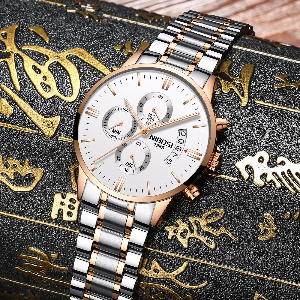 NIBOSI Mens Watches Luxury Top Brand Relogio Masculino Famous Men's Fashion Casual Dress Watch Military Quartz Wristwatches Saat