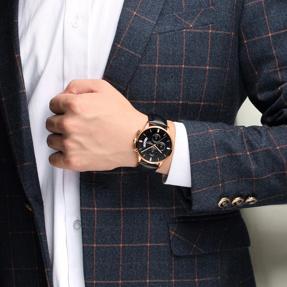 NIBOSI Mens Watches Luxury Top Brand Relogio Masculino Famous Men's Fashion Casual Dress Watch Military Quartz Wristwatches Saat