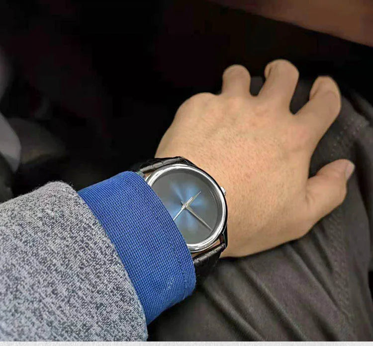 38.5mm Ultra-thin Automatic Mechanical Watch Tianjin ST1812 Self Winding Movement Calendar Waterproof Sapphire Glass Mens Watch