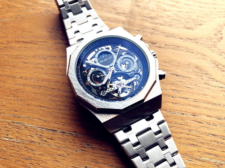 Hollow Personality Black Horse German Automatic Mechanical Watch