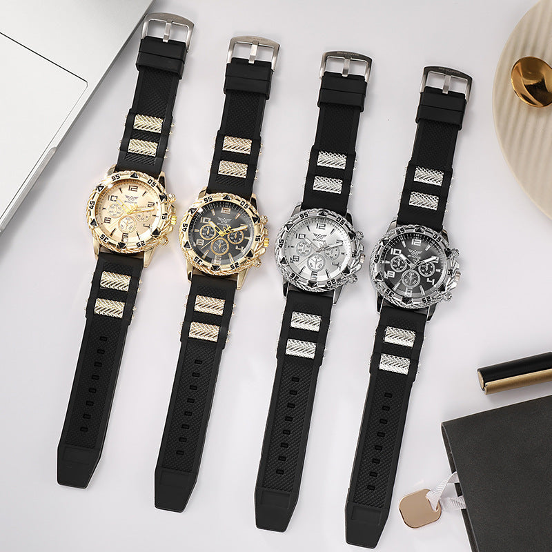 2024 Fashion Mens Watches for Men Luxury Business Stainless Steel Quartz Wrist Watch Man Sports Casual Silicone Watch relogio