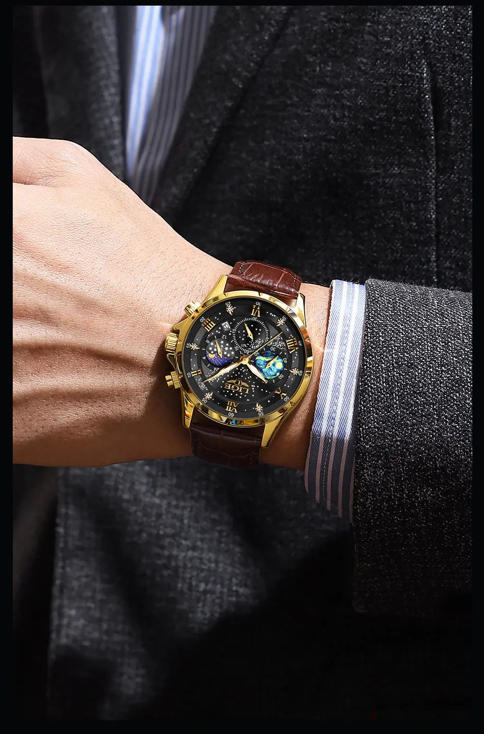 LIGE New Mens Watch Luxury 30M Waterproof Luminous Men Quartz Wristwatches Sport Military Chronograph Man Watch Montres Hommes