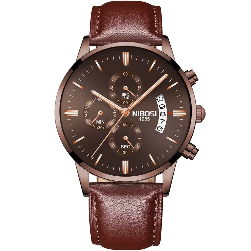 NIBOSI Mens Watches Luxury Top Brand Relogio Masculino Famous Men's Fashion Casual Dress Watch Military Quartz Wristwatches Saat