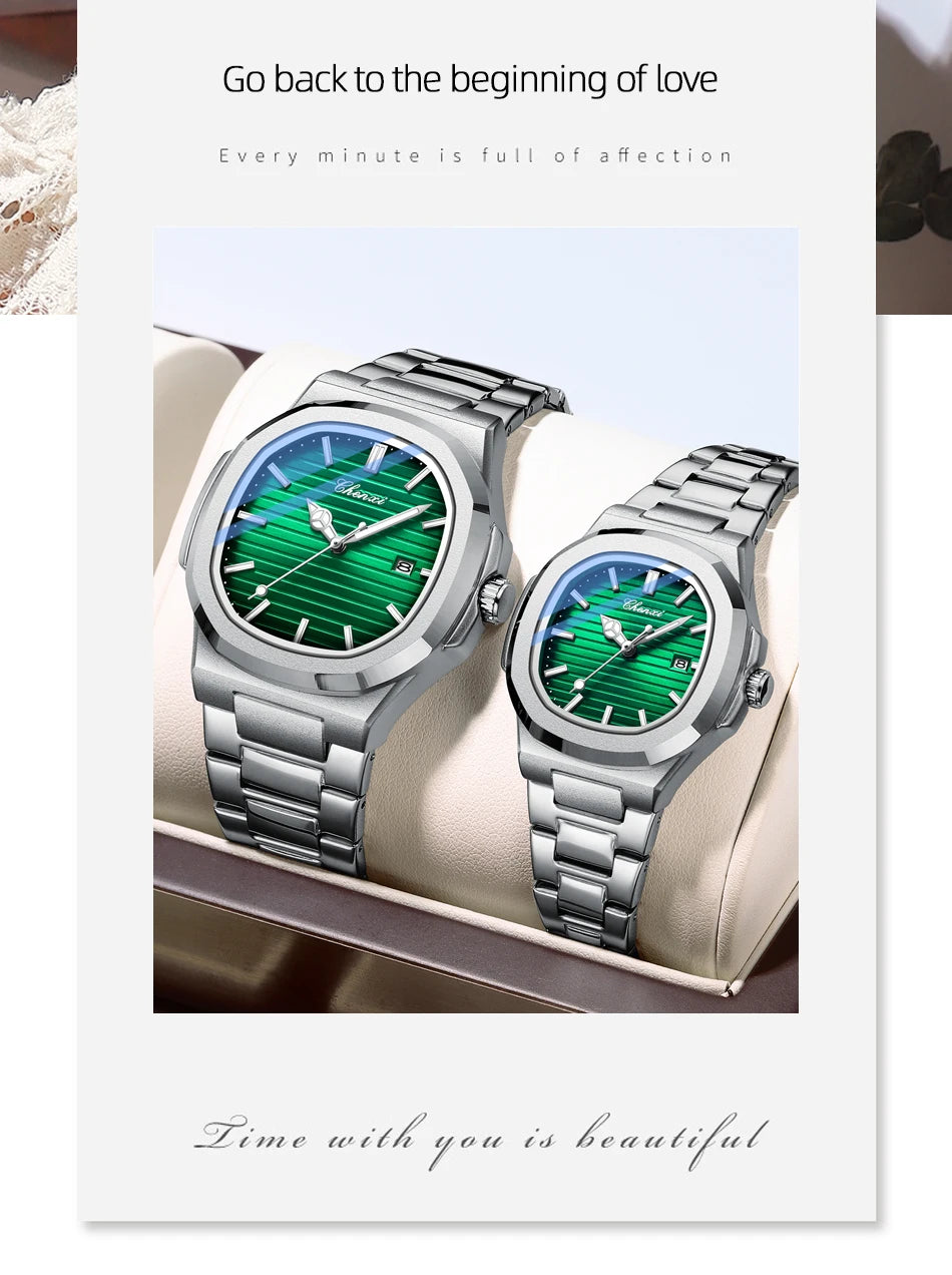 CHENXI 8222 Luxury Stainless Steel Wristwatch Quartz Waterproof Luminous Men Watches Reloj Hombre часы мужские наручные