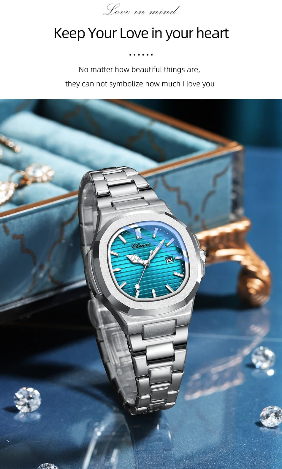 CHENXI 8222 Luxury Stainless Steel Wristwatch Quartz Waterproof Luminous Men Watches Reloj Hombre часы мужские наручные