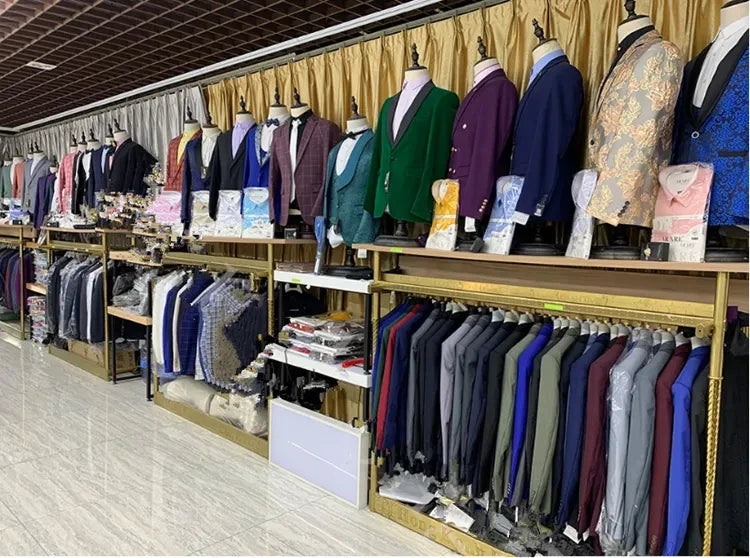 (Jacket +Pant+Vest) Luxury Men Groom Wedding Suits High Quality Business Social Prom Party Double Breasted Plaid Dress 3 Piece