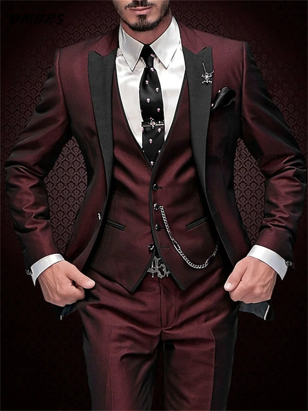 Elegant Men's suit pants vest three piece set Casual Western-style Men Suit Three-piece Set Business Attire For Men Fashionable