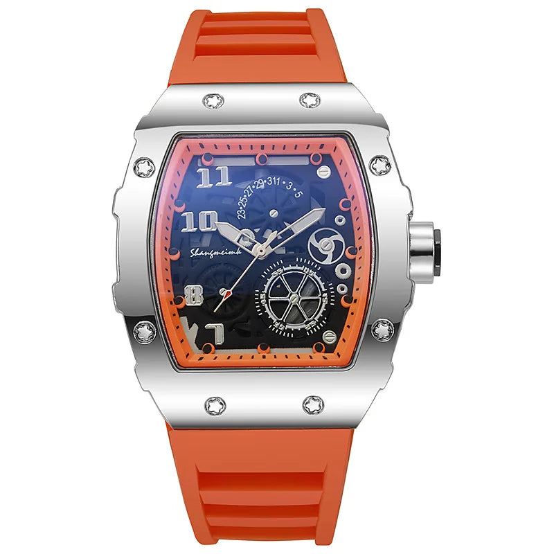 2024 New Fashion Men Luxury Watches For Mens Big Silicone Jelly Casual Quartz Watch For Gift Relogio Masculino Male Wristwatches