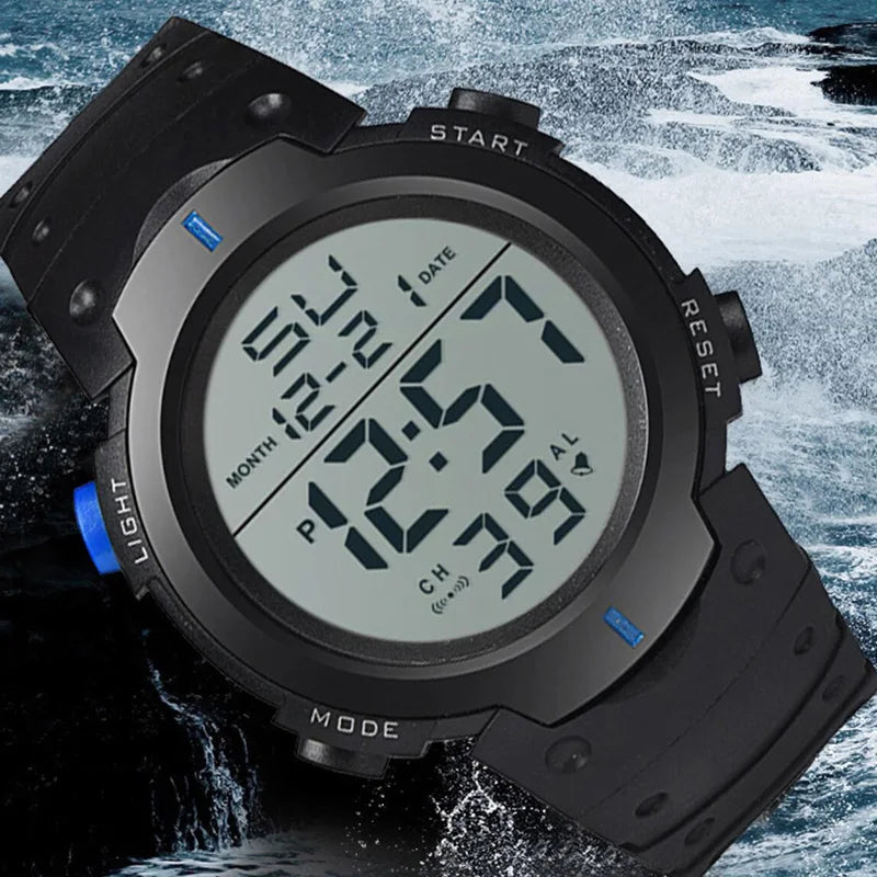 YIKAZE Men's Digital Watches Waterproof Outdoor Men Sports Watch Fitness Electronic Watch Military Sports Clock Kids Gifts