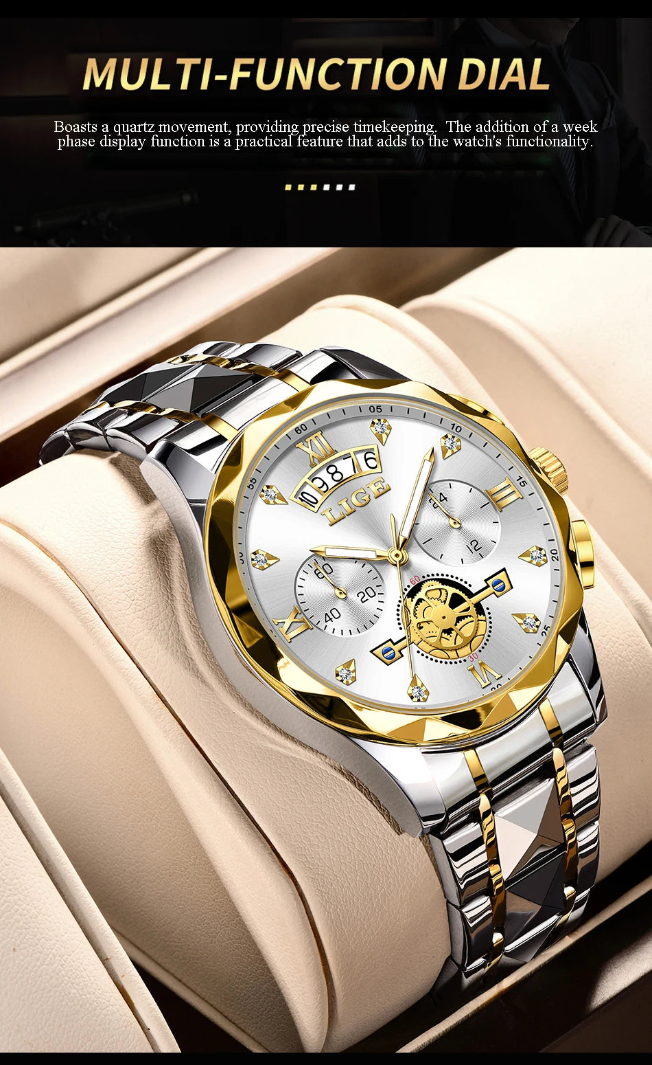 LIGE 2024 Fashion Mens Watch Luxury Business Waterproof Sports Quartz Wristwatches Luminous Date Casual Watches Men Reloj Hombre