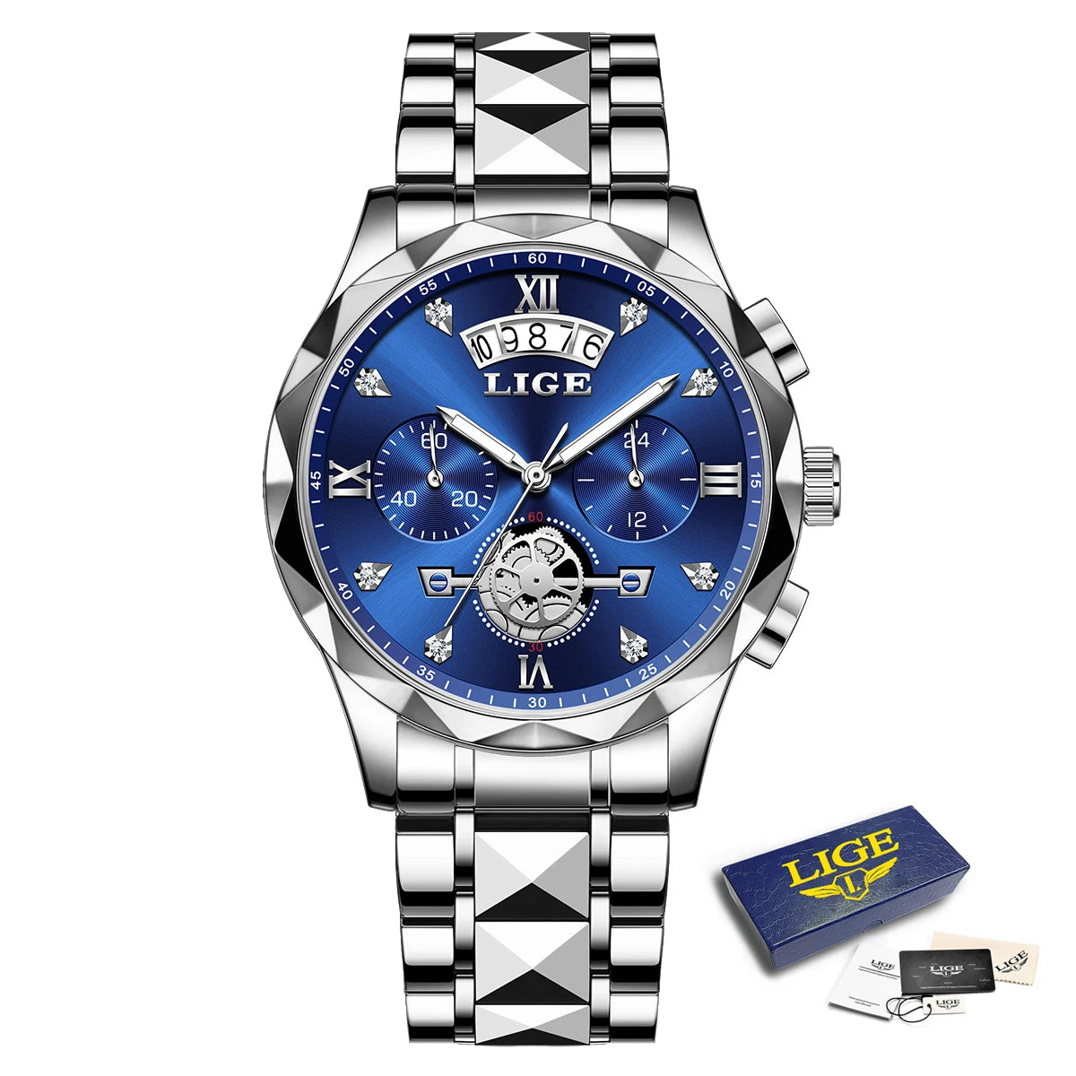 LIGE 2024 Fashion Mens Watch Luxury Business Waterproof Sports Quartz Wristwatches Luminous Date Casual Watches Men Reloj Hombre