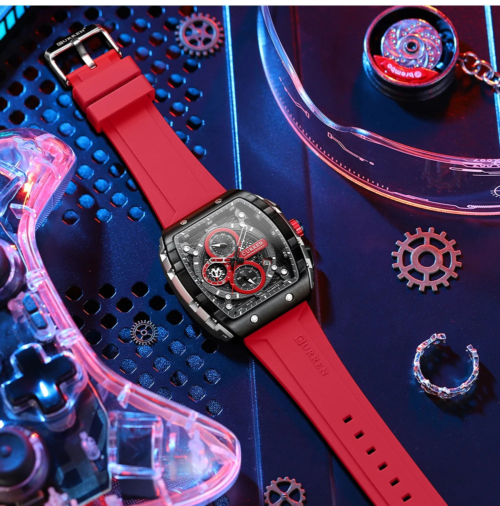 Curren 8442 Men Watch Date Business Stainless Steel Quartz Casual Luxury Fashion 6-Hand Relogio Masculino