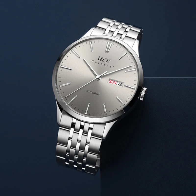 Carnival Iw For Mens Watch Automatic Japan Mechanical Movement Urban Male Wristwatch Date Ss316 Steel Sapphire Crystal Business