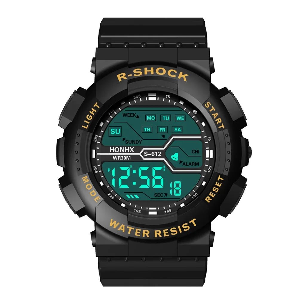 Men's Watch Sports Digital Watches for Man Big Dial Luminous Waterproof Alarm Clock Multifunction Military Electronic Wristwatch
