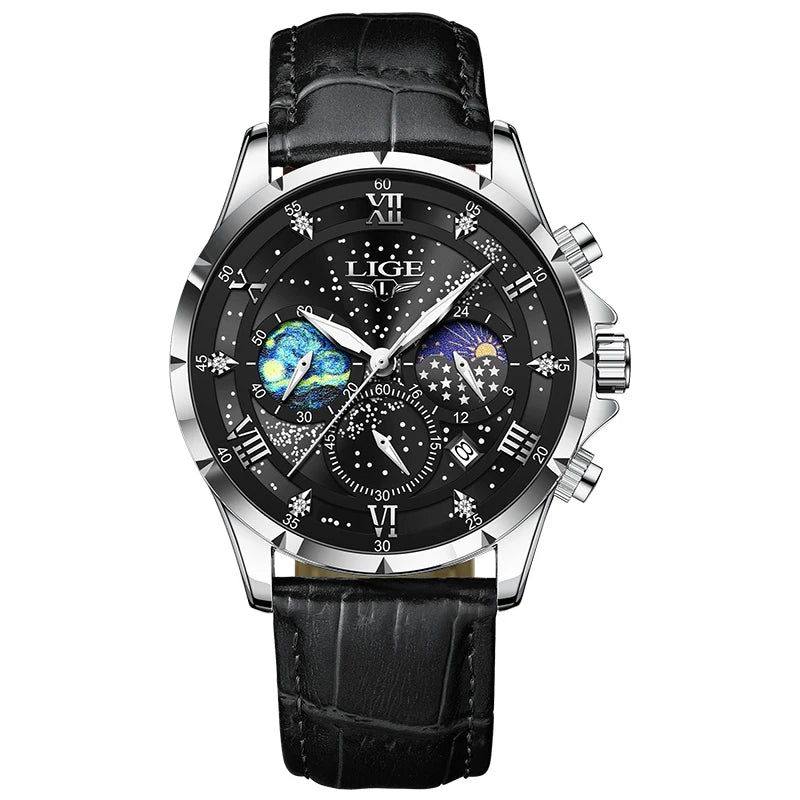 LIGE New Mens Watch Luxury 30M Waterproof Luminous Men Quartz Wristwatches Sport Military Chronograph Man Watch Montres Hommes