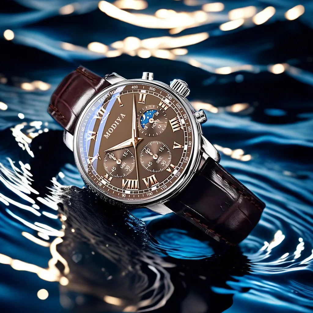 High Quality Men's Luxury Belt Fashion Quartz Watch Men Round Business Student Sport Waterproof Glow Clock