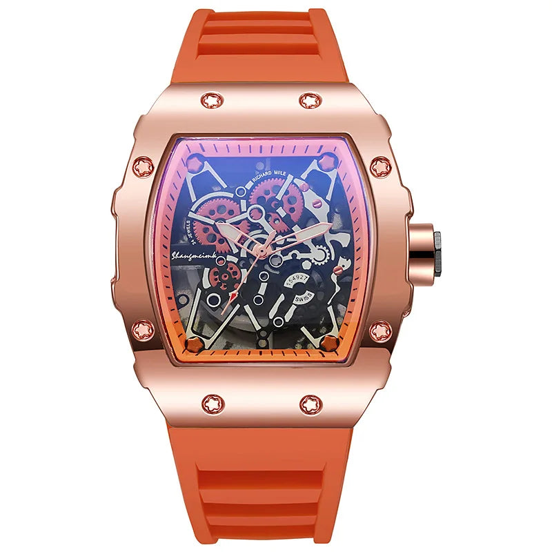 2024 New Fashion Men Luxury Watches For Mens Big Silicone Jelly Casual Quartz Watch For Gift Relogio Masculino Male Wristwatches
