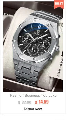 CHENXI 8222 Luxury Stainless Steel Wristwatch Quartz Waterproof Luminous Men Watches Reloj Hombre часы мужские наручные