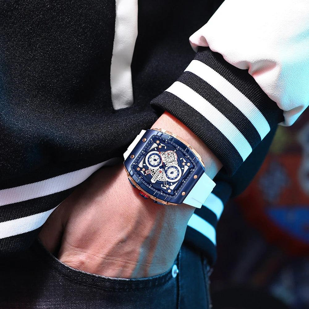 Curren 8442 Men Watch Date Business Stainless Steel Quartz Casual Luxury Fashion 6-Hand Relogio Masculino