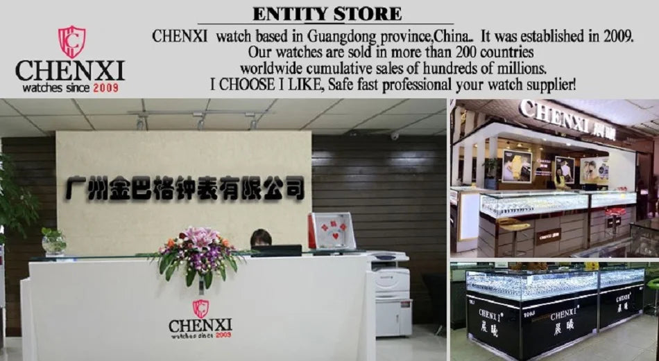 CHENXI Mens Luxury Casual Watch Top Brand Fashion Dial Stainless Steel Calendar Luminous Waterproof Men Watch Male Clock