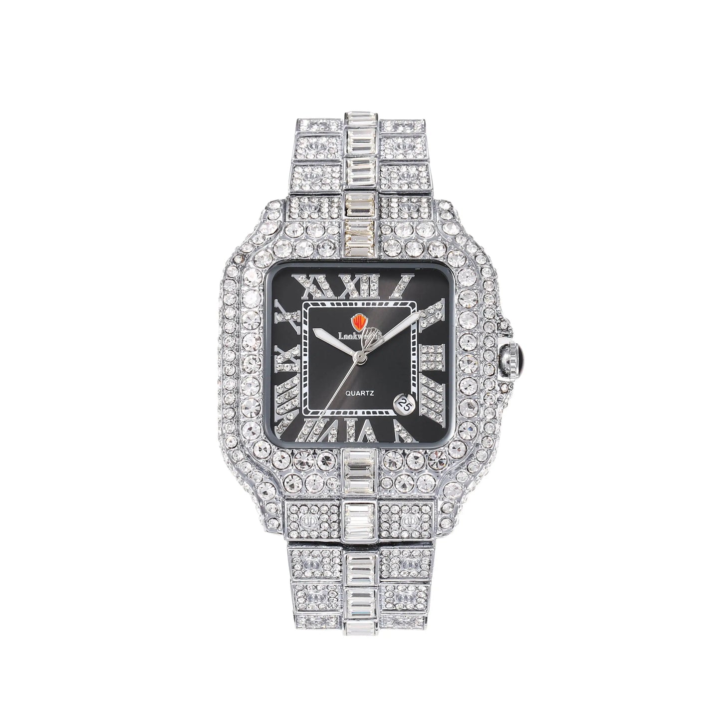New Luxury Quartz Waterproof Quartz Watch for Men and Women with Water Diamonds embellished on Men's and Women's Clocks