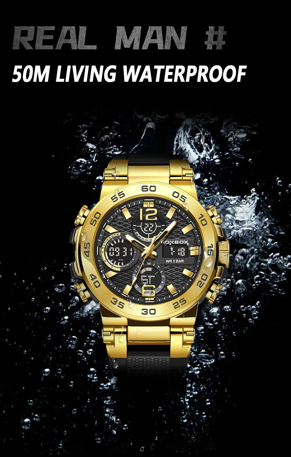 LIGE Luxury Mens Watch Fashion Man Quartz Wristwatch LED Display Luminous Waterproof Watches For Men Calendar Sport Male Clock