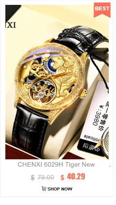 CHENXI 8222 Luxury Stainless Steel Wristwatch Quartz Waterproof Luminous Men Watches Reloj Hombre часы мужские наручные