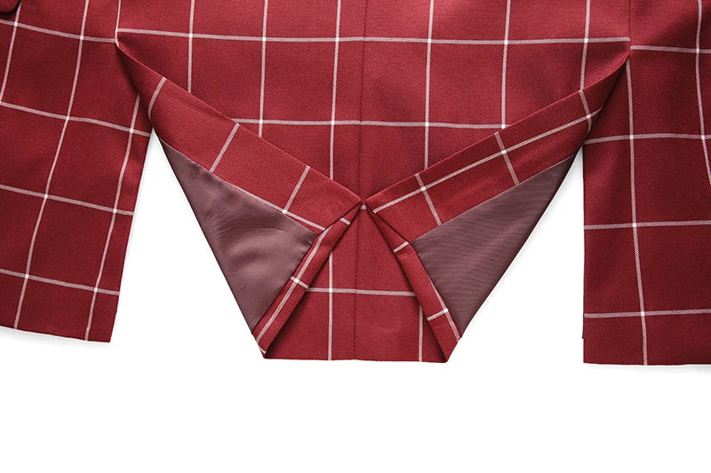 (Jacket +Pant+Vest) Luxury Men Groom Wedding Suits High Quality Business Social Prom Party Double Breasted Plaid Dress 3 Piece