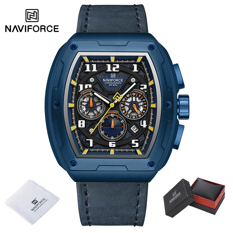 New NAVIFORCE Trend Brand Sport Quartz Chronograph Watches Men Fashion Water Resistant Casual Wristwatch Clock Relogio Masculino