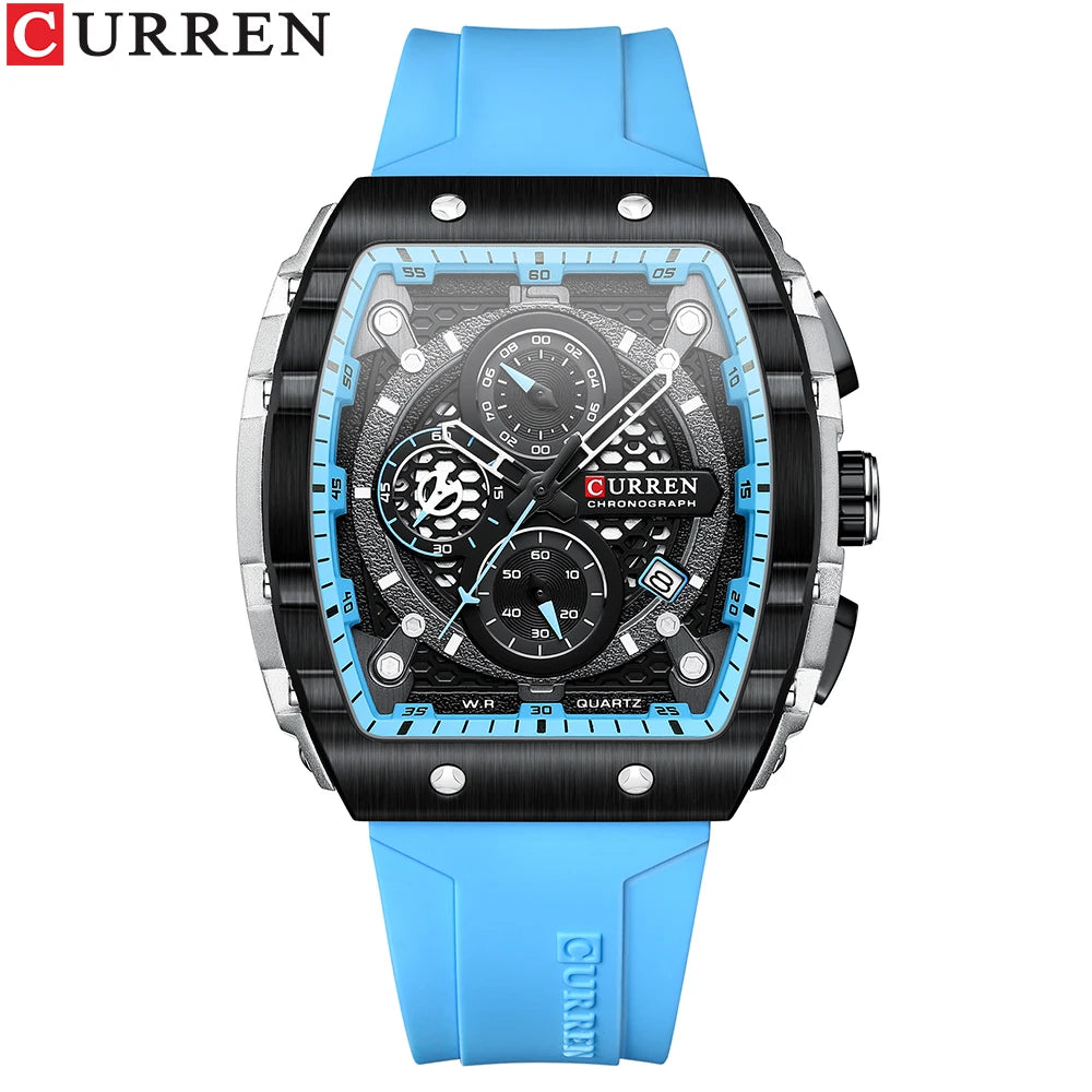 Curren 8442 Men Watch Date Business Stainless Steel Quartz Casual Luxury Fashion 6-Hand Relogio Masculino