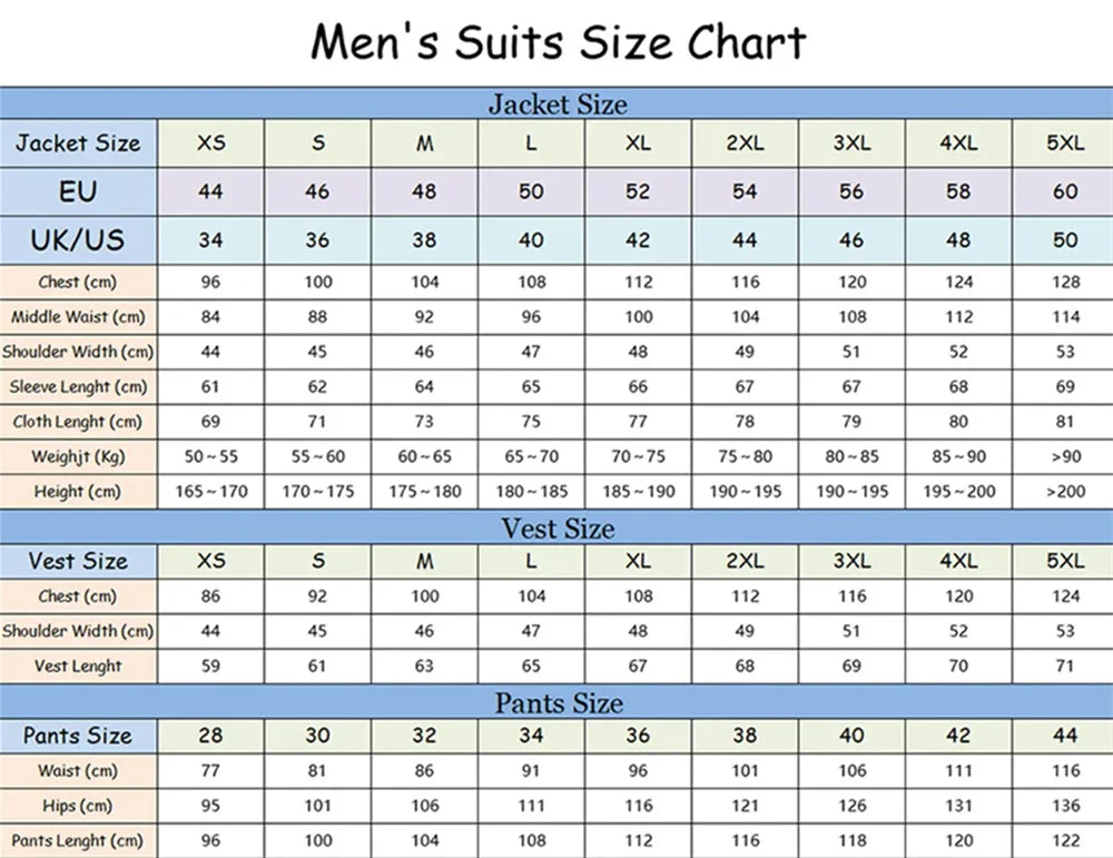 Elegant Men's suit pants vest three piece set Casual Western-style Men Suit Three-piece Set Business Attire For Men Fashionable