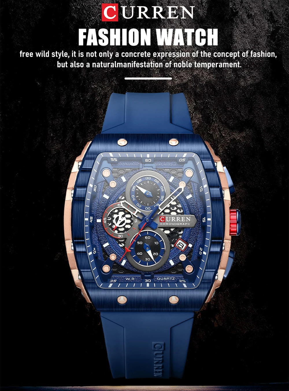 Curren 8442 Men Watch Date Business Stainless Steel Quartz Casual Luxury Fashion 6-Hand Relogio Masculino