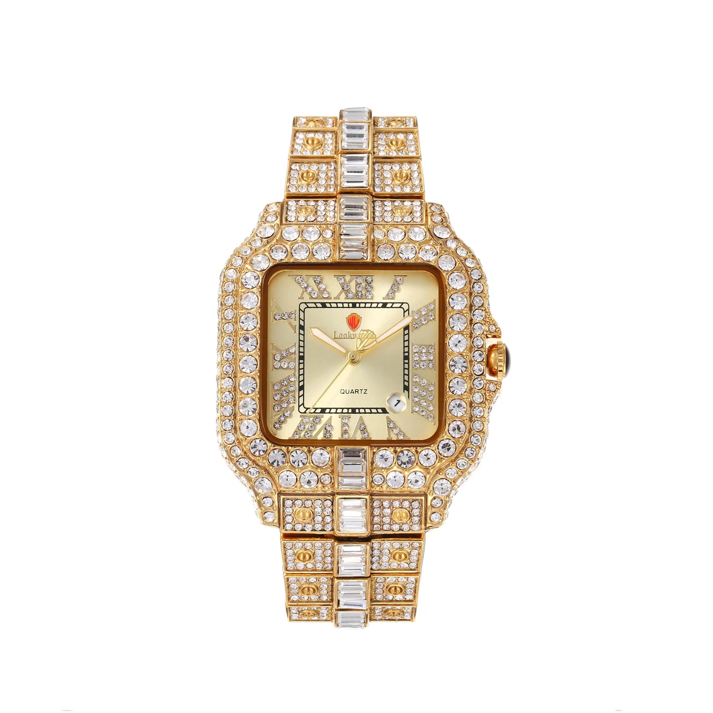 New Luxury Quartz Waterproof Quartz Watch for Men and Women with Water Diamonds embellished on Men's and Women's Clocks