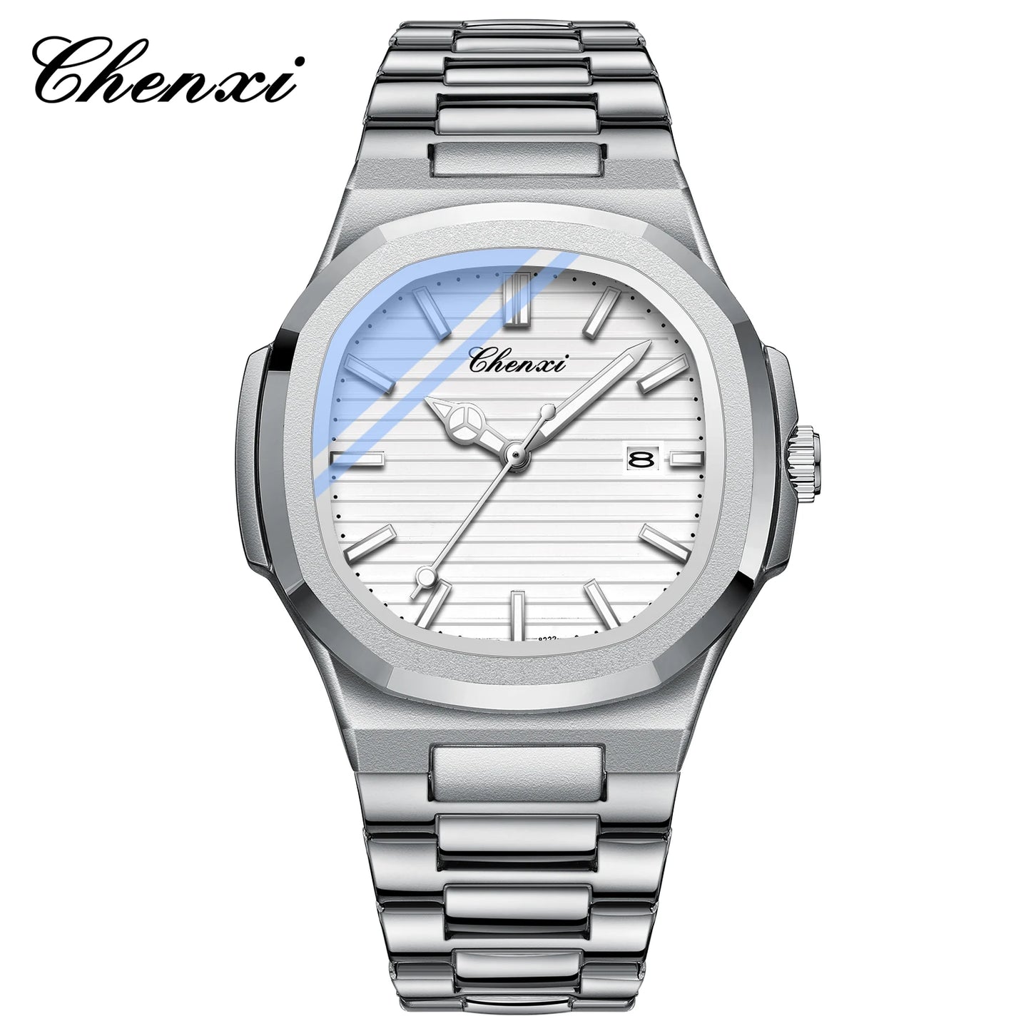 CHENXI 8222 Luxury Stainless Steel Wristwatch Quartz Waterproof Luminous Men Watches Reloj Hombre часы мужские наручные