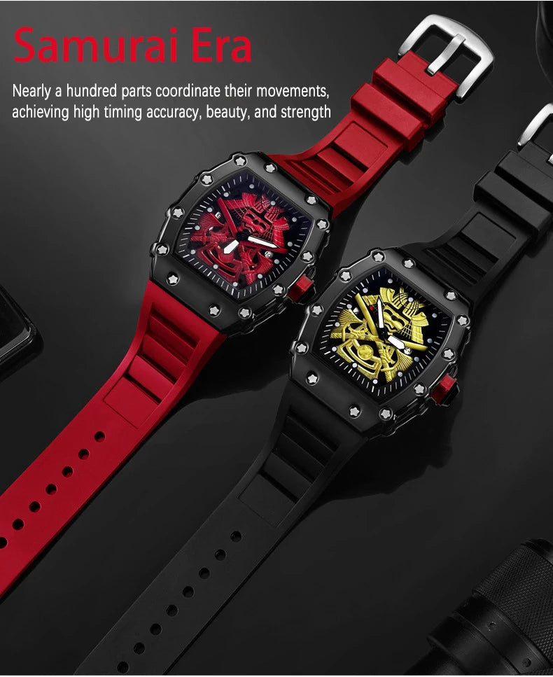 UTHAI Bucket shaped Men Watch Creative Sports Night Light Waterproof Silicone Calendar Male Fashion Quartz Clock Watches