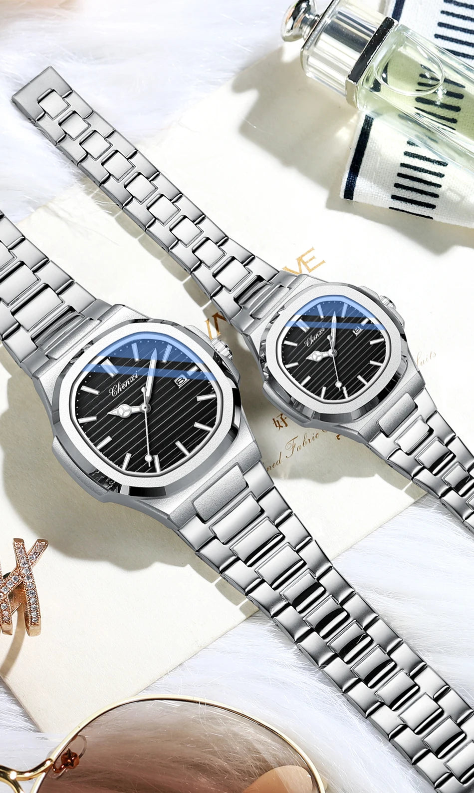 CHENXI 8222 Luxury Stainless Steel Wristwatch Quartz Waterproof Luminous Men Watches Reloj Hombre часы мужские наручные