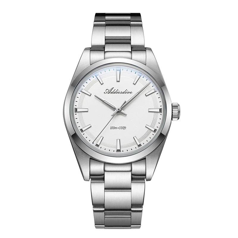 ADDIESDIVE 36mm AD2066 Men Watch BGW9 Luminou Bubble Mirror Glass 316L Stainless Steel Reloj Hombre 100m Waterproof Quartz Watch