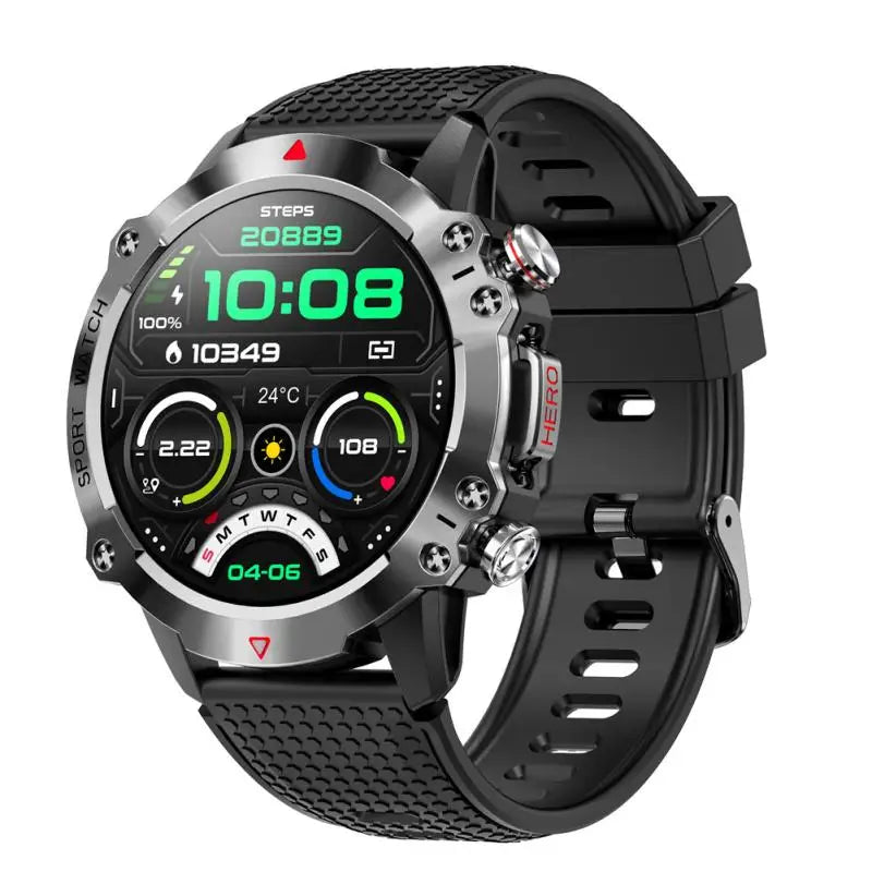 KR10 Smart Watch Fitness Tracker IP67 Waterproof Smart Watches 1.39” Full Screen Touch Compatible For Android IOS Phones