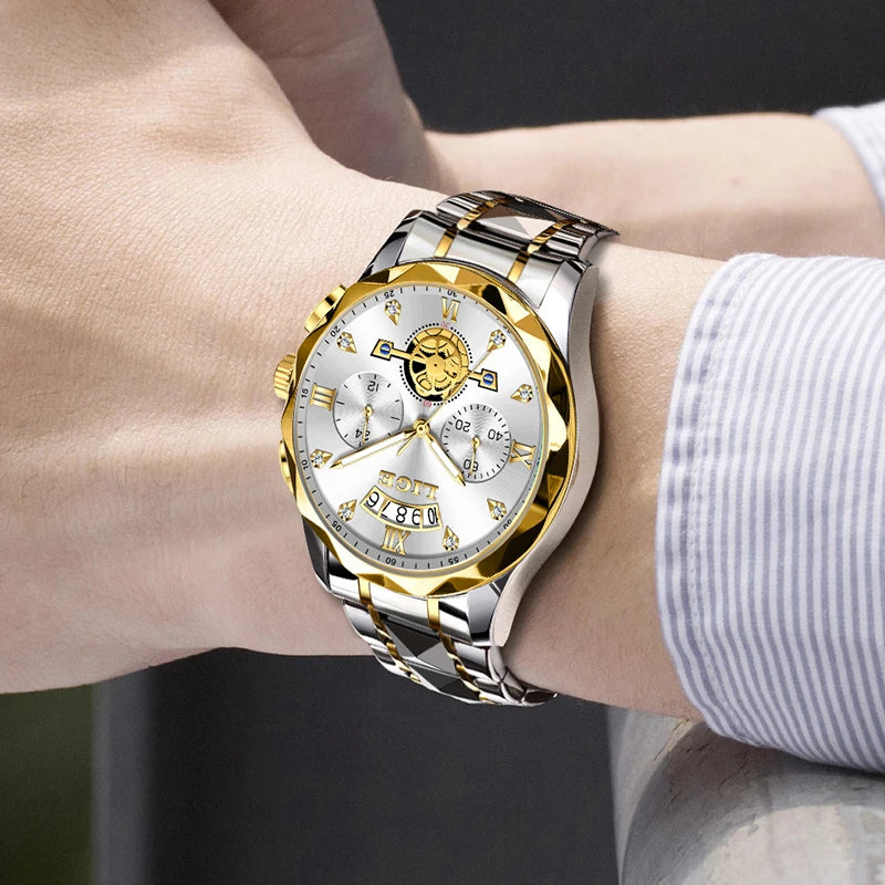 LIGE 2024 Fashion Mens Watch Luxury Business Waterproof Sports Quartz Wristwatches Luminous Date Casual Watches Men Reloj Hombre